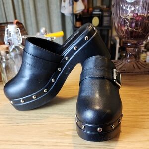 Sugar Punk Black Studded Women's Clogs